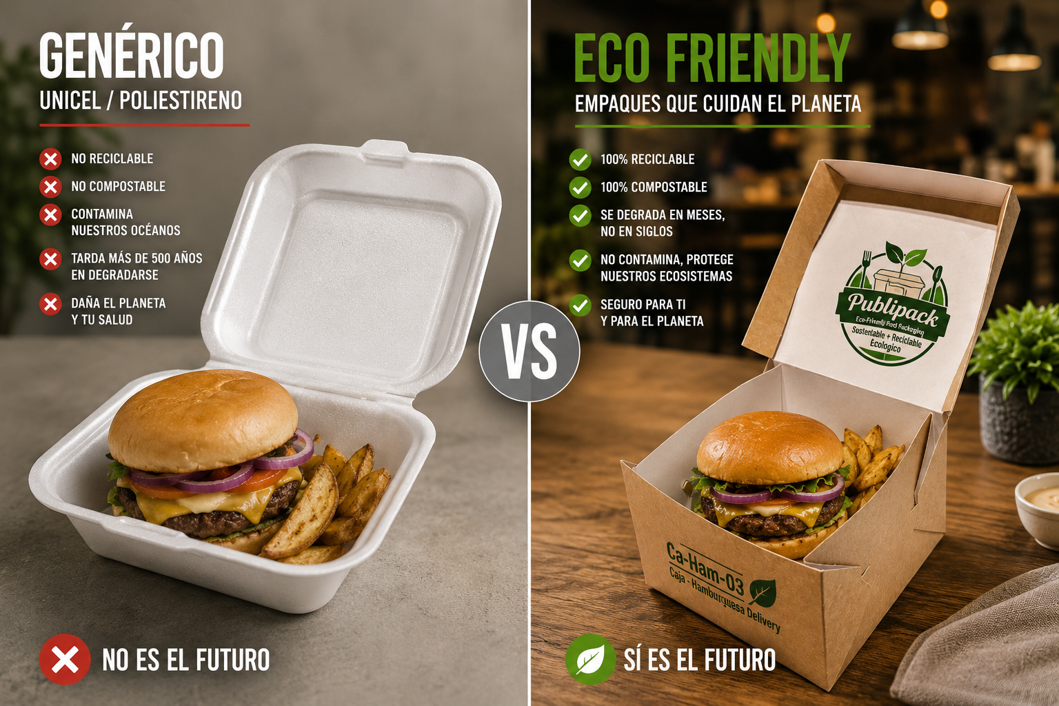 Caja Hamburguesa Delivery
