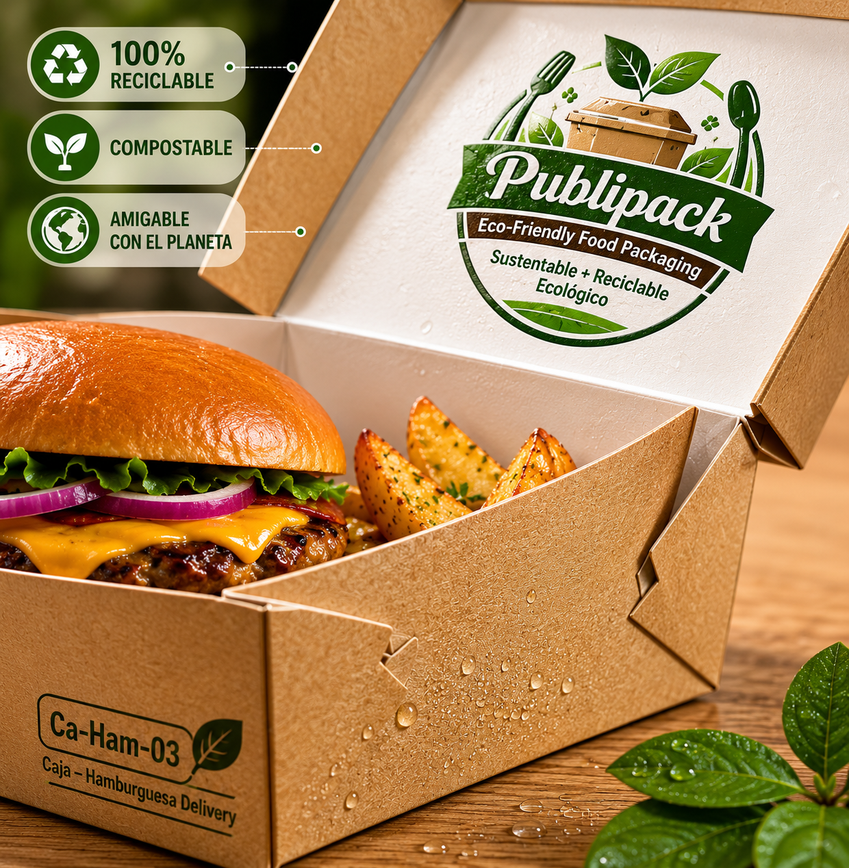 Caja Hamburguesa Delivery