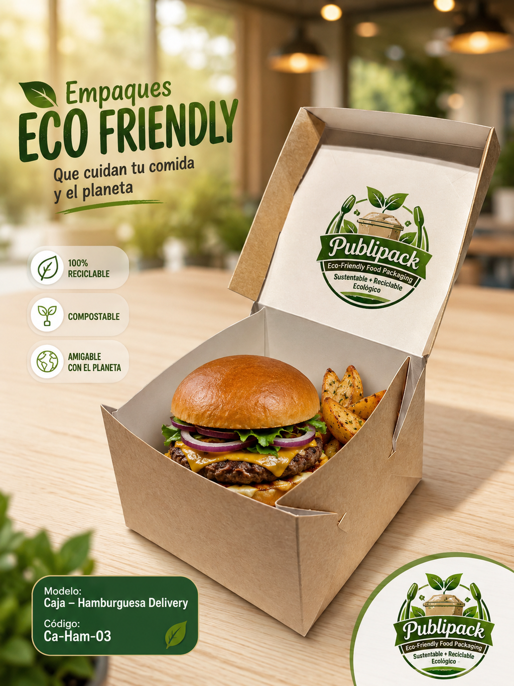 Caja Hamburguesa Delivery