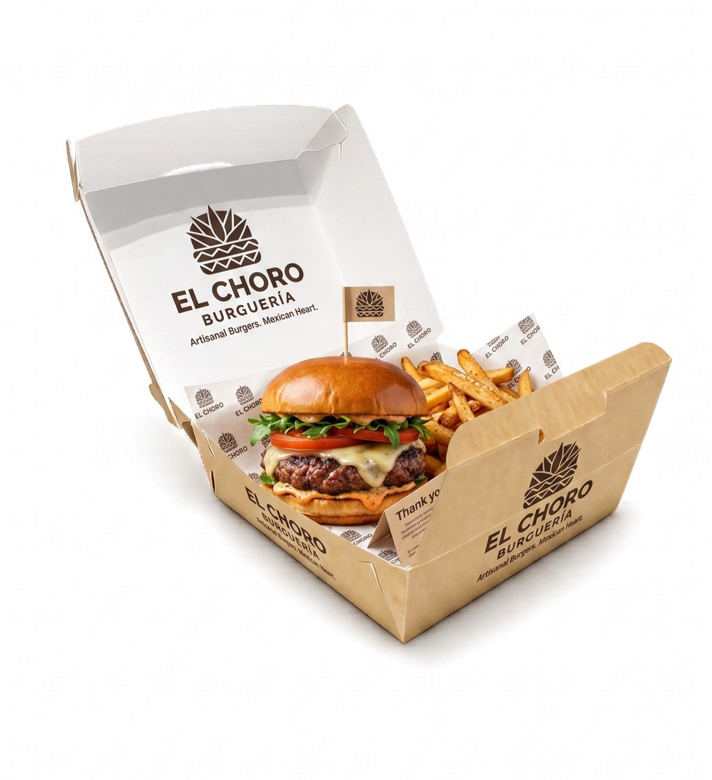 Caja para Hamburguesa Tipo Almeja