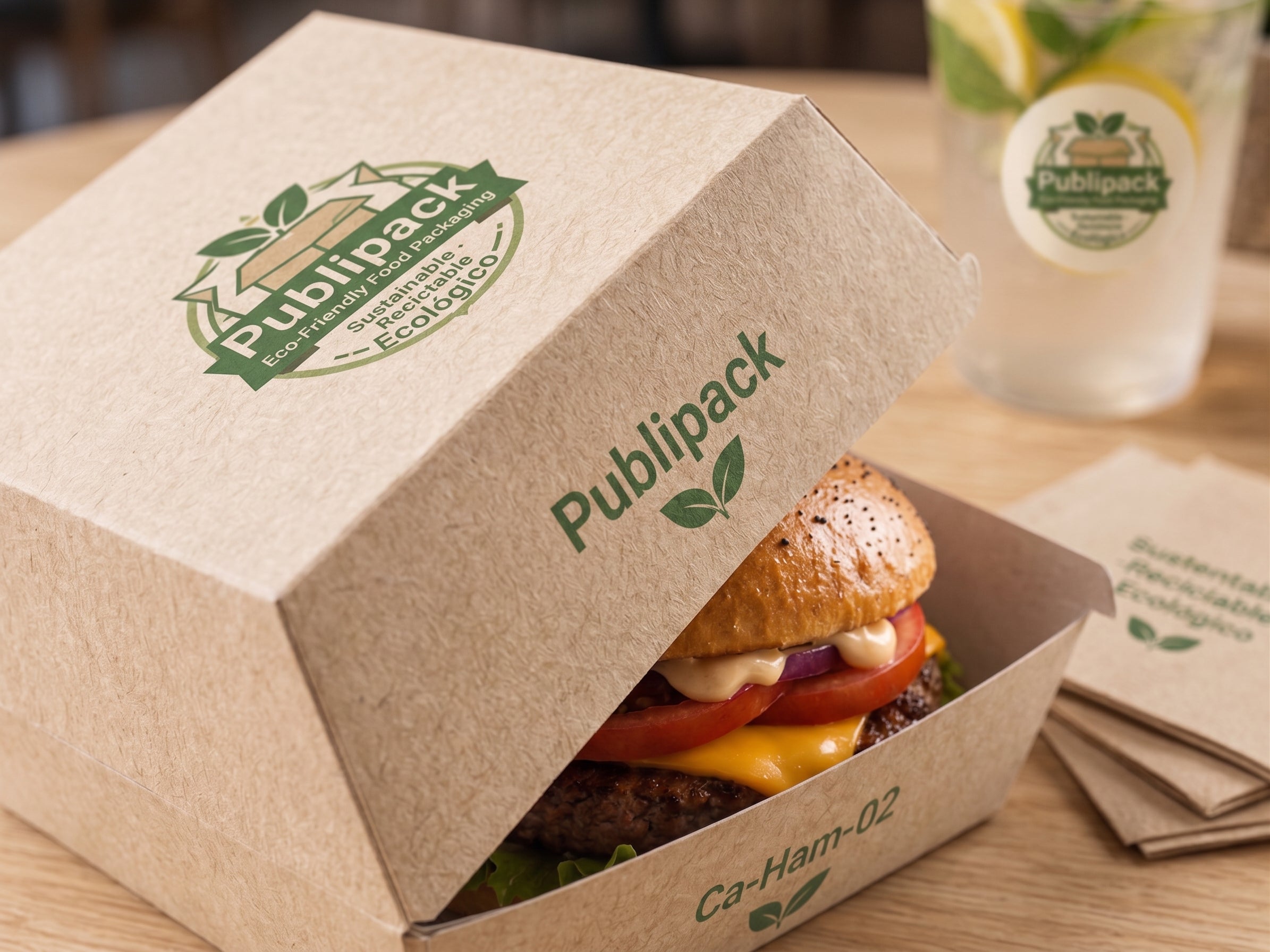 Caja para Hamburguesa Tipo Almeja