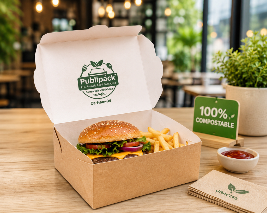 Caja - Hamburguesa y papas