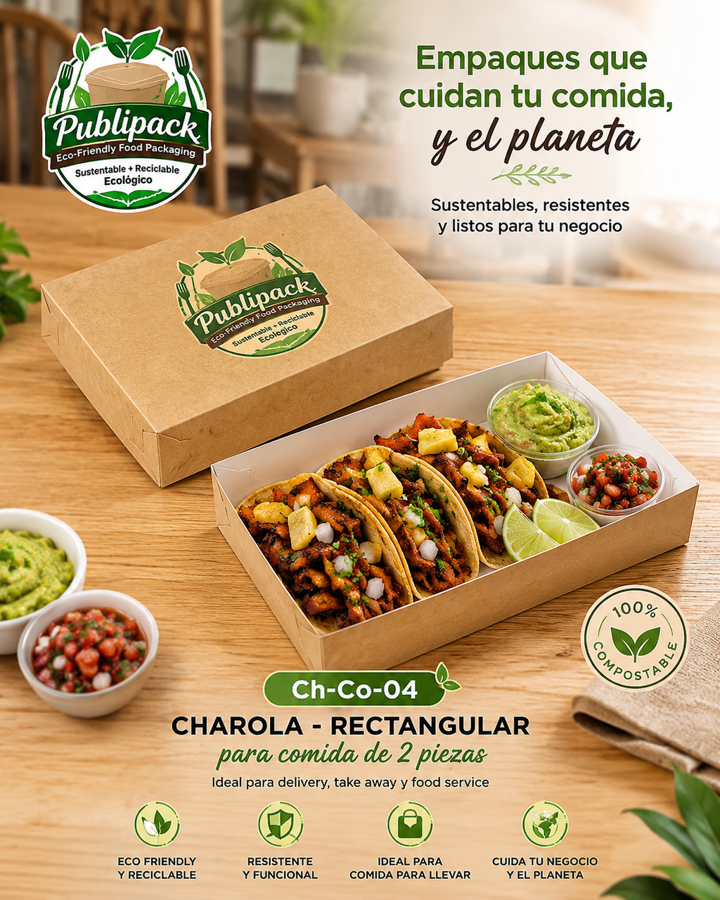 Charola Rectangura 2P