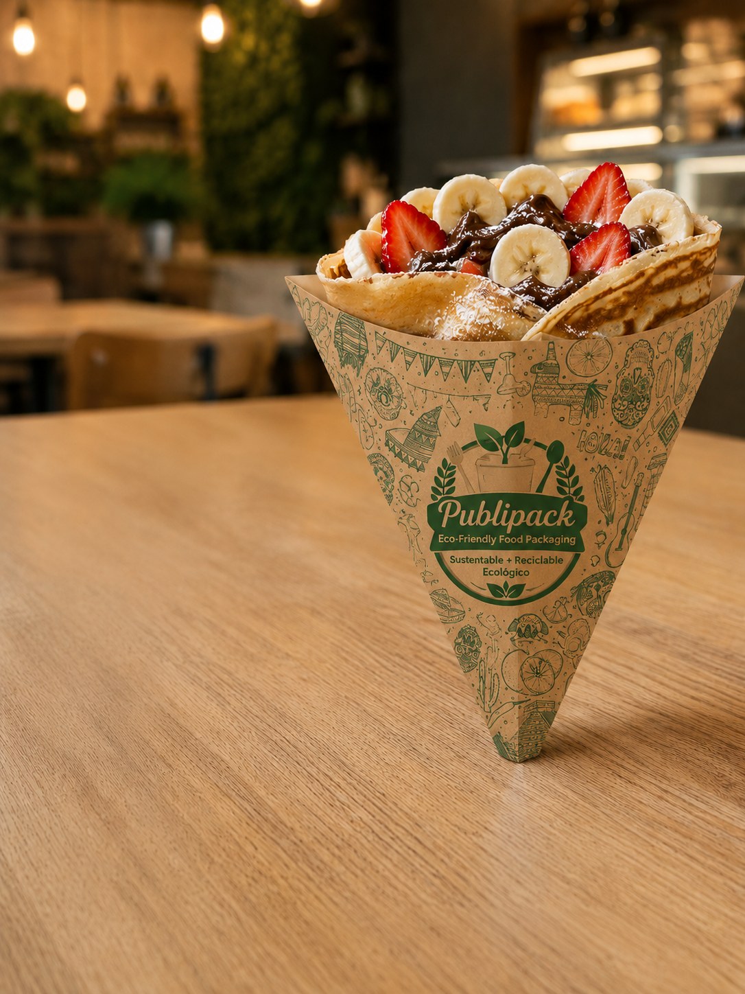 Cono crepas con suaje